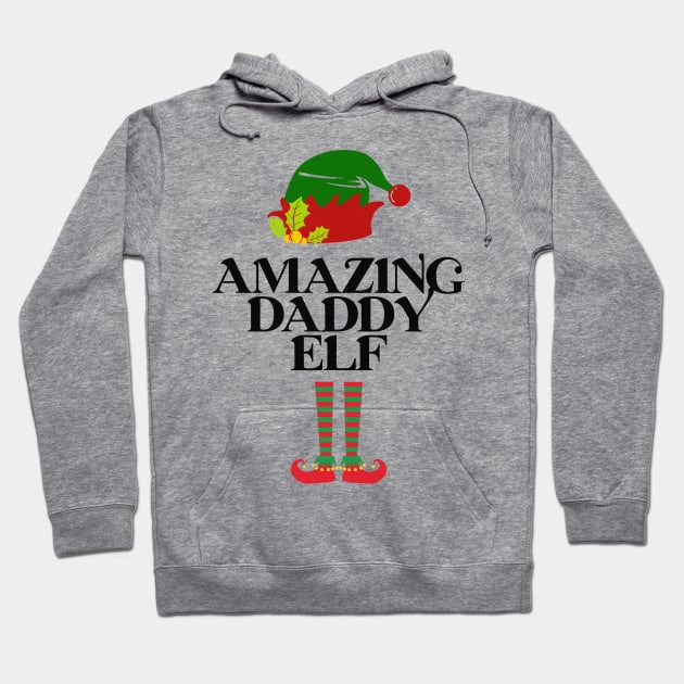 Amazing Daddy Elf - Cool Christmas Gift For Dad Hoodie by Animal Specials